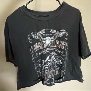 Distressed West Coast Crop top